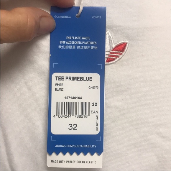 Cropped adidas white top - Picture 4 of 6